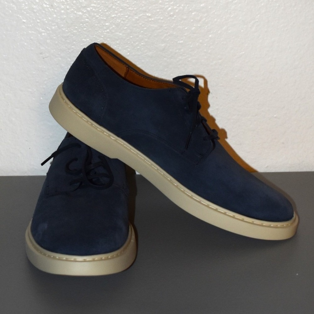 Allen Edmonds Henderson Oxford Mens 11 D Navy Blue NWOB Suede Lace Up